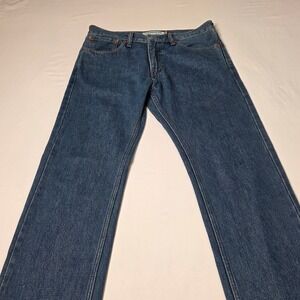 Levi's 505 Straight Fit Jeans Mens 32x30 Blue Medium Wash 100% Cotton Denim